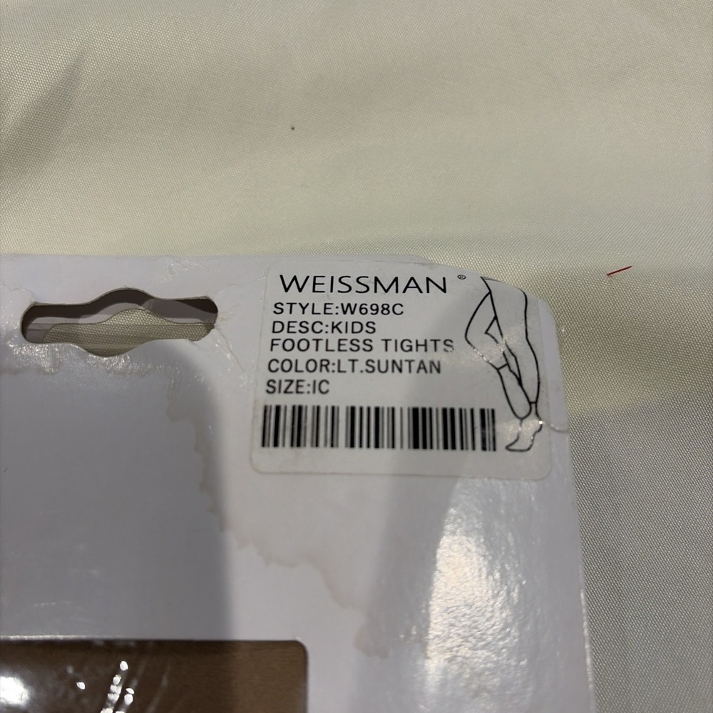Weissman W698C Kids Footless Tights Suntan Size IC - Picture 2 of 3